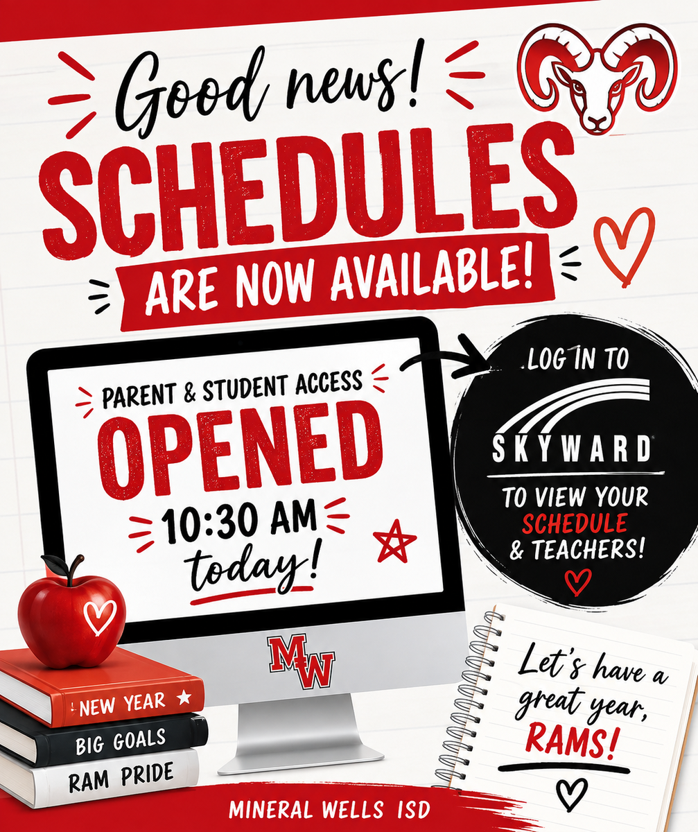 Skyward Student Schedules Are Now Available