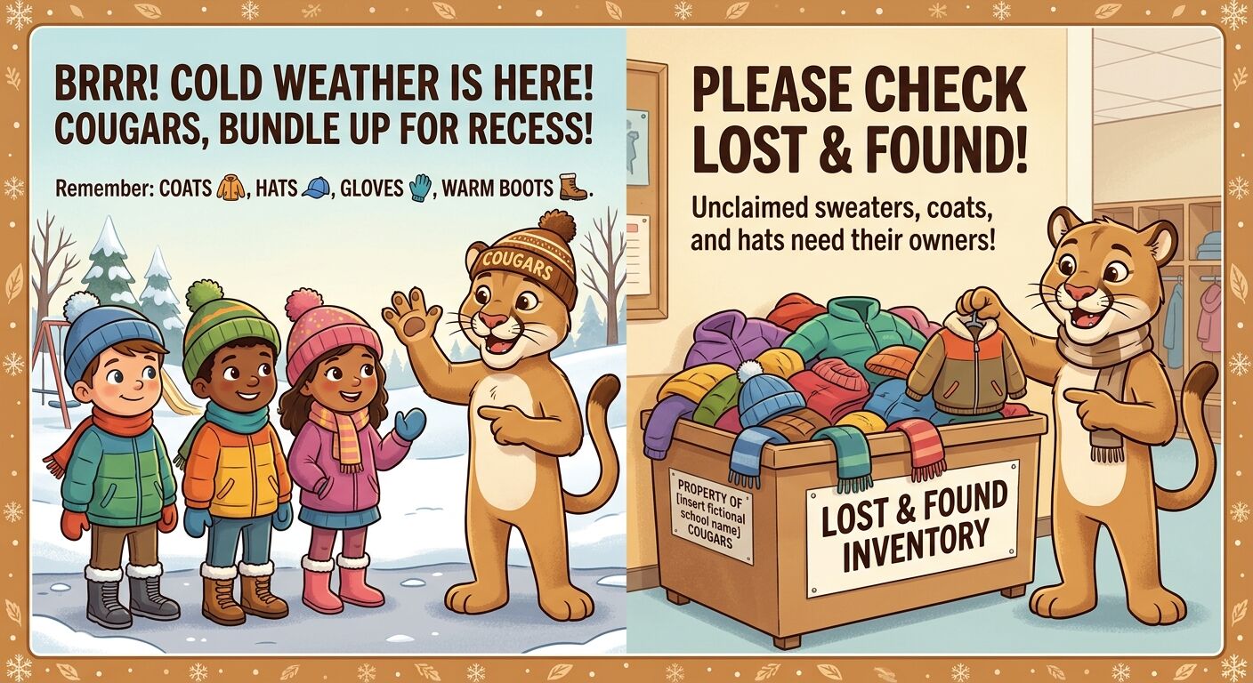 Weather and Lost and Found Reminder