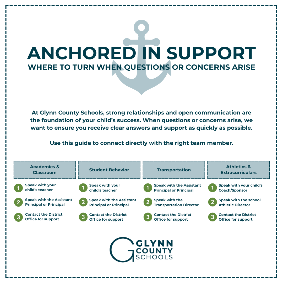 Anchored in Support: Navigating Communication and Support Across Glynn County Schools