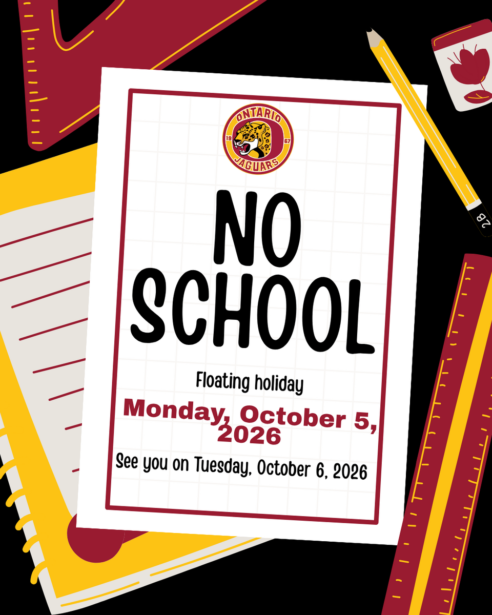 No School Monday, October 5