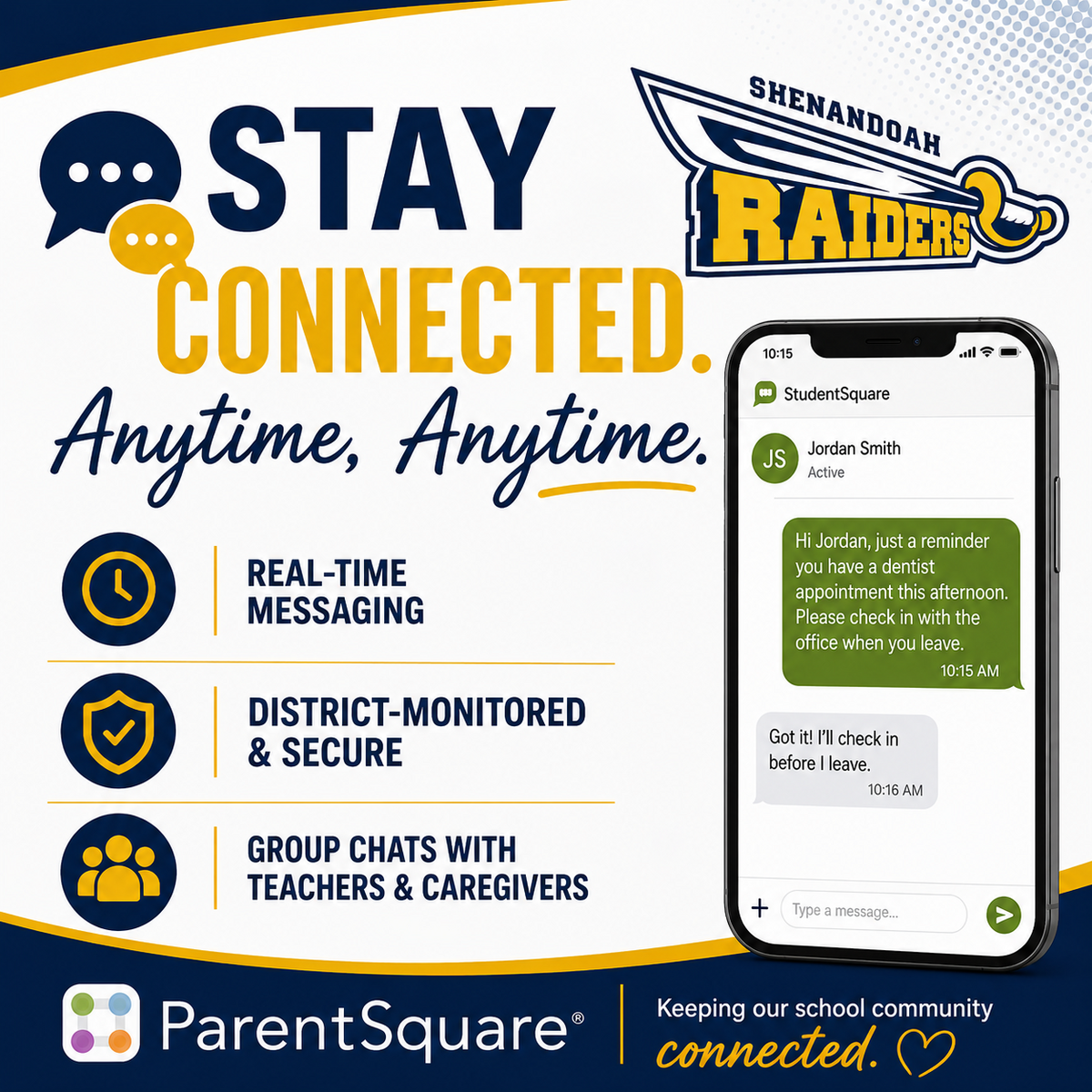 A New Way to Stay Connected to Your Student During the School Day