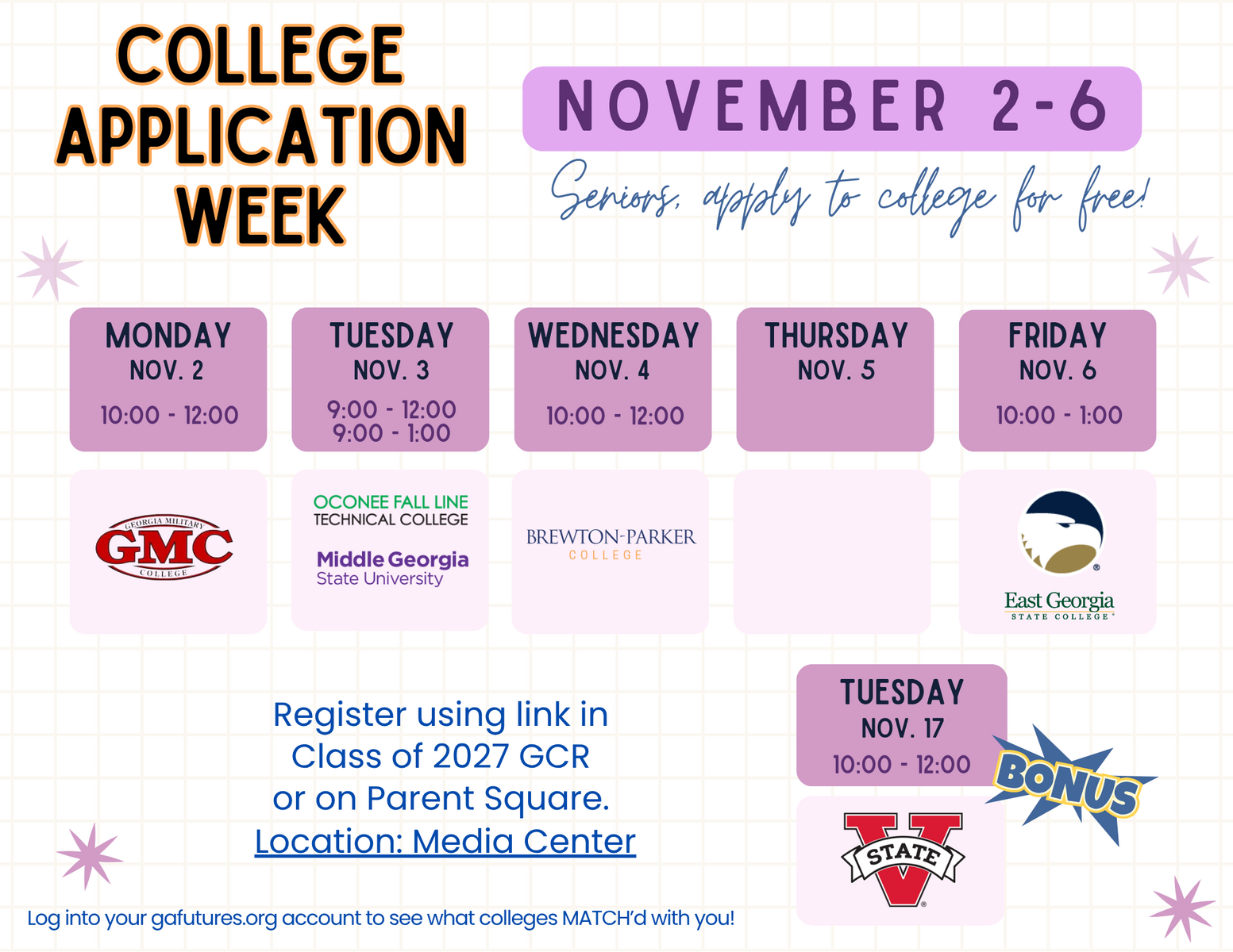 College App Week - Nov. 2-6