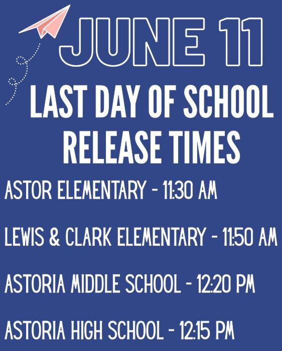Early Release Times for The Last Day of School