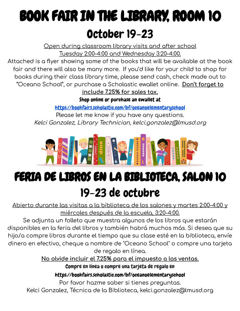 Book Fair Next Week!