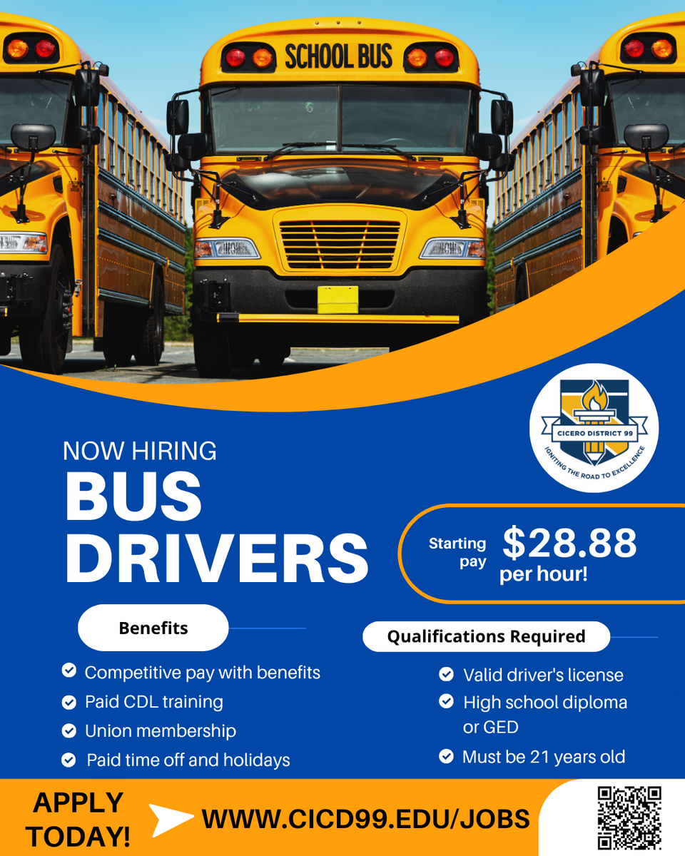 🚌 NOW HIRING SCHOOL BUS DRIVERS! 💰