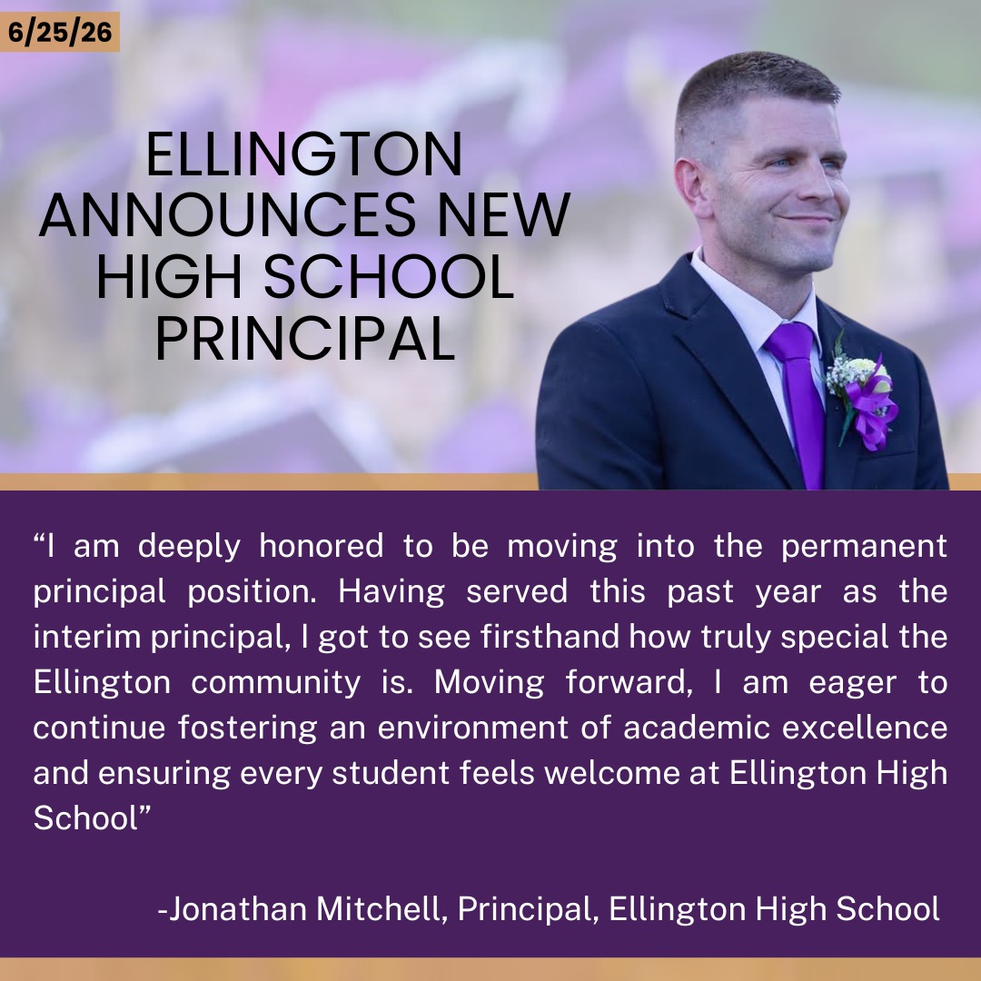 PRESS RELEASE: Ellington High School Principal Announcement