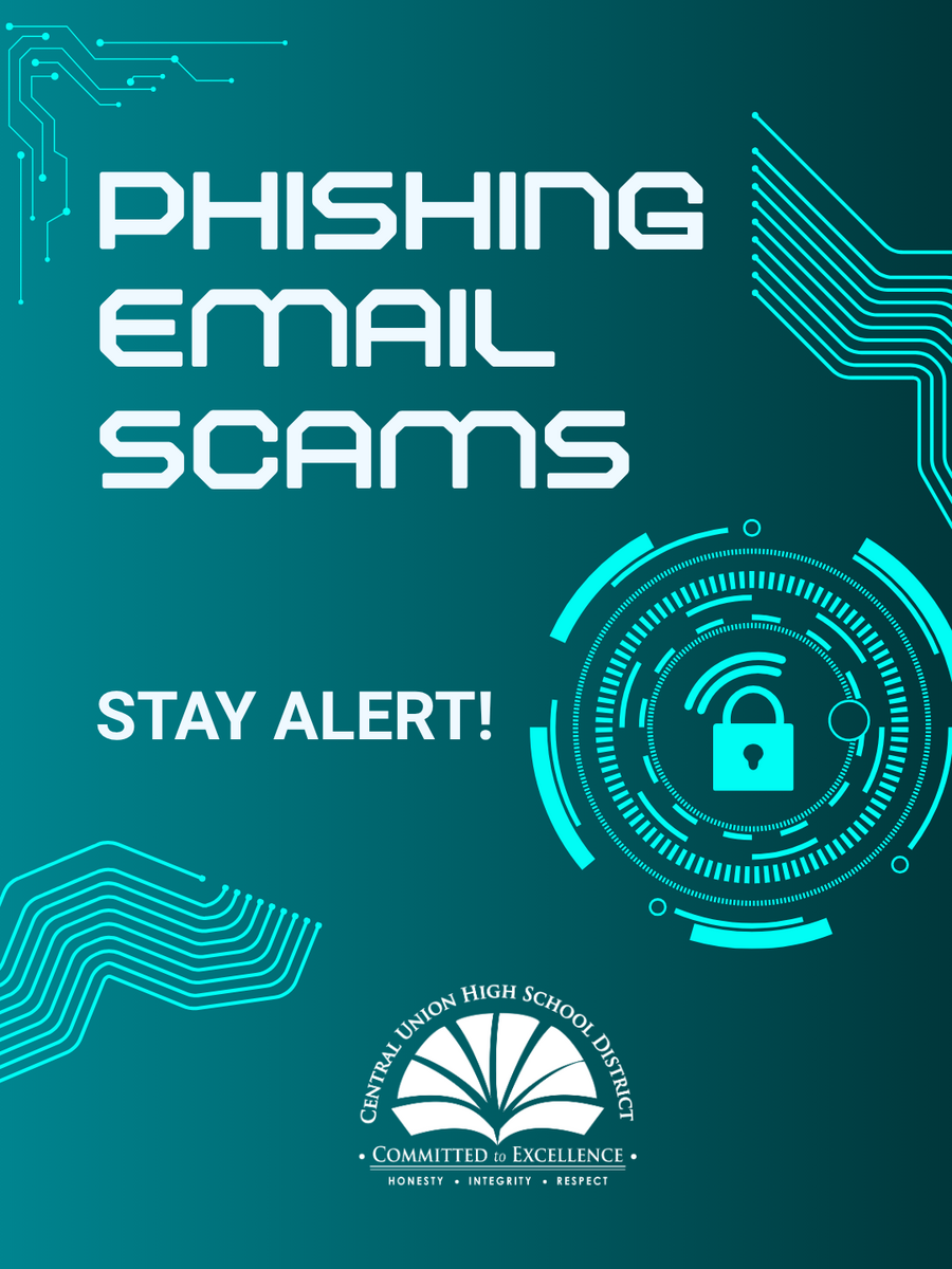 Important Safety Reminder: Beware of Phishing Email Scams