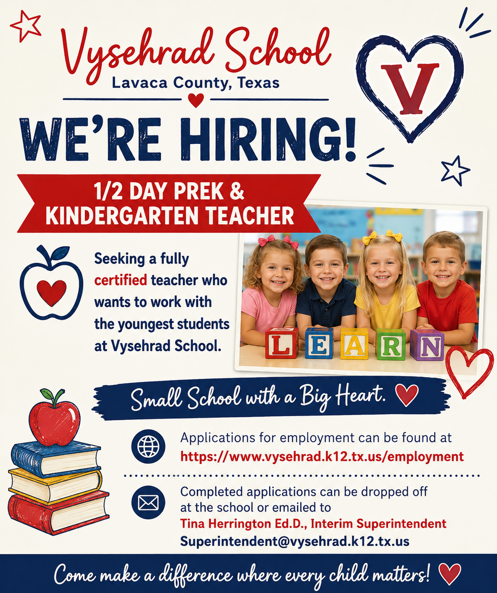 Opening for a PreK - Kindergarten Teacher 
