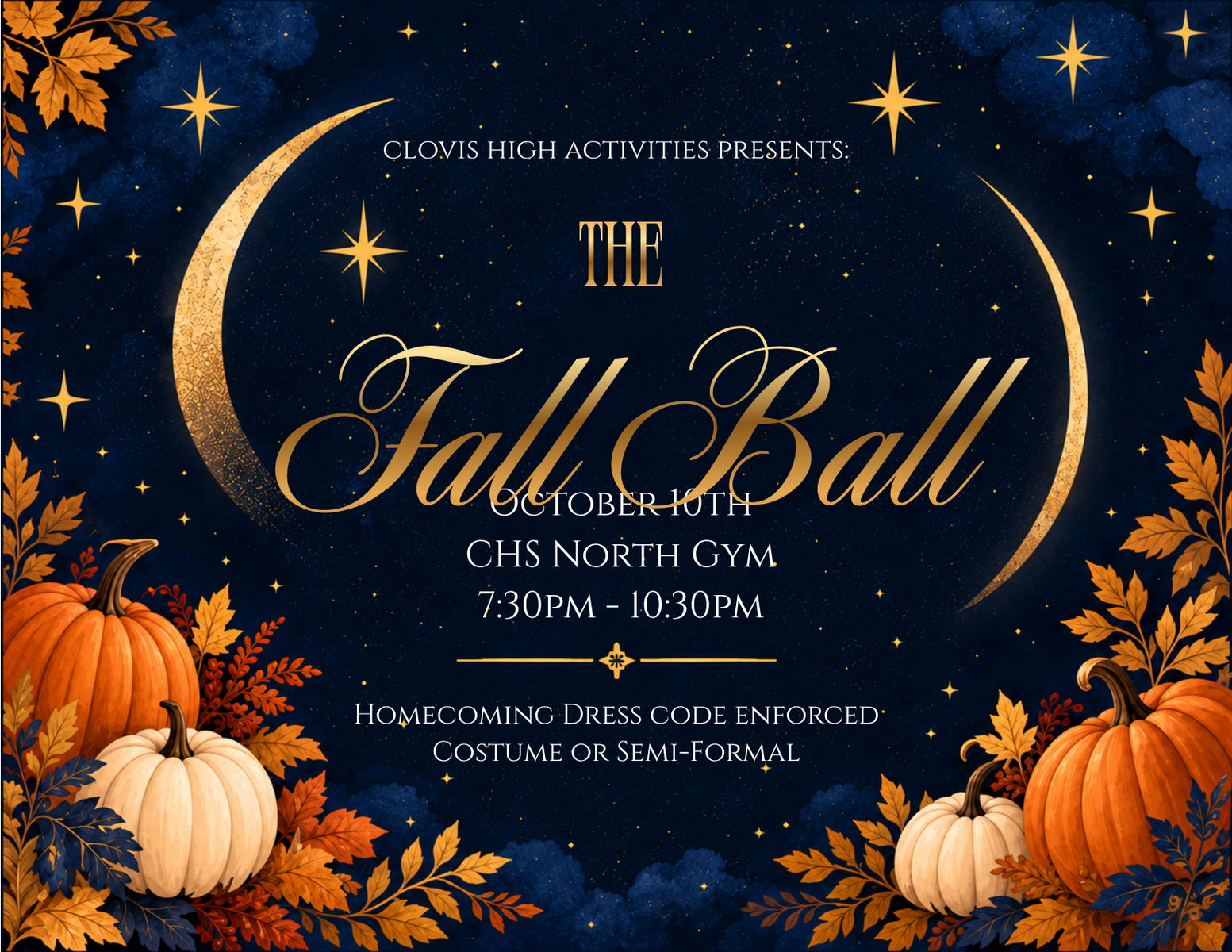 Homecoming Dance - October 10th