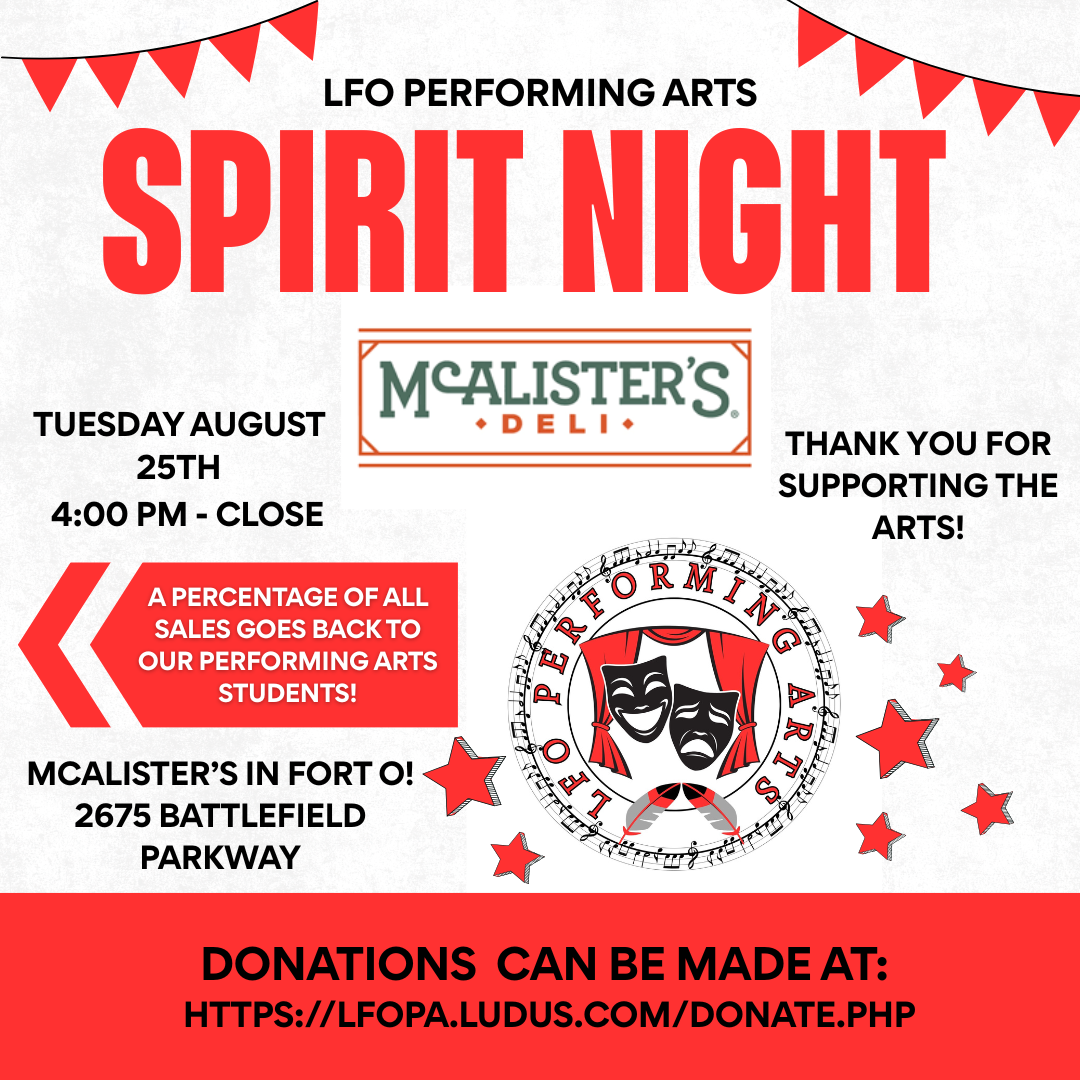 LFO Performing Arts Spirit Night 8/25