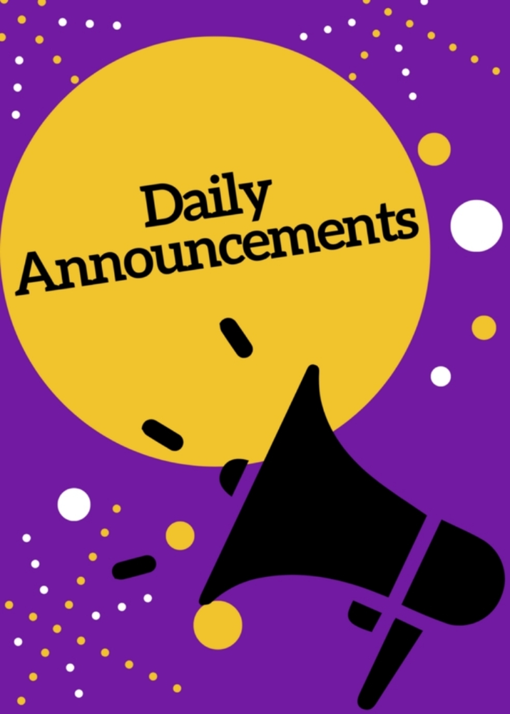 Daily Announcements