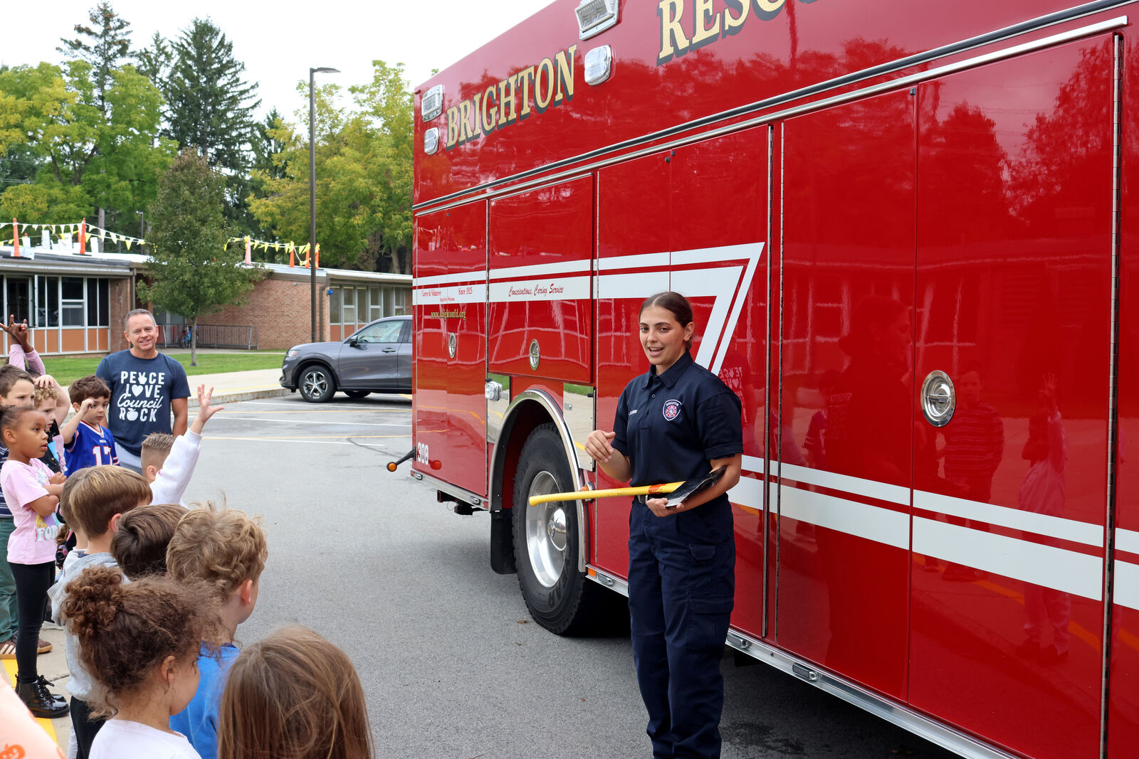 Brighton Fire Department Brings Fire Safety Lessons — and a Fire Truck — to Council Rock