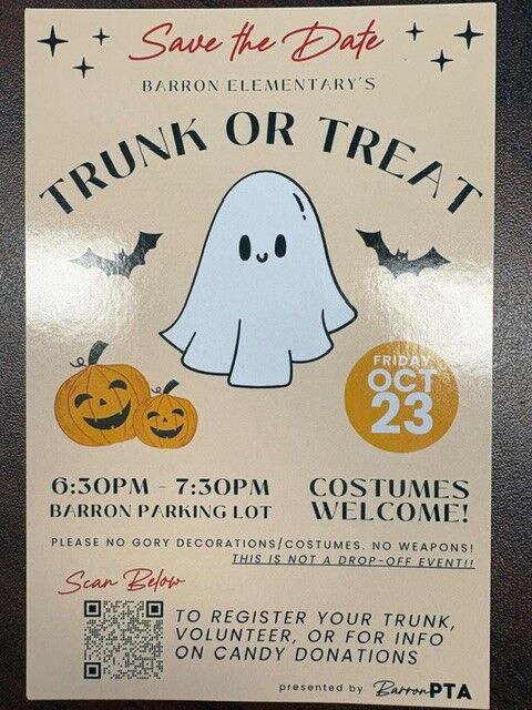 PTA TRUNK OR TREAT SIGN-UP