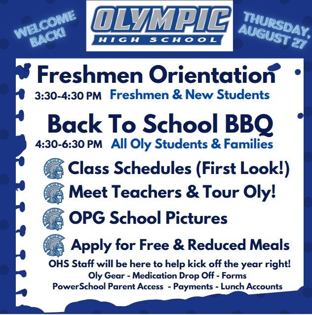 Class of 2030 Freshmen Orientation - August 27th @ 3:30PM 
