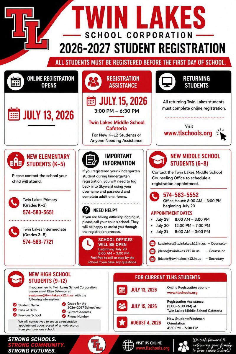 Online Registration Begins July 13th 
