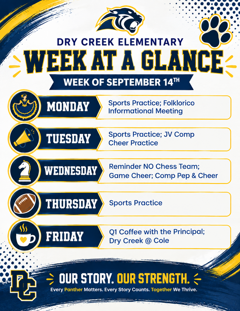 Week at a Glance: Week of September 14th