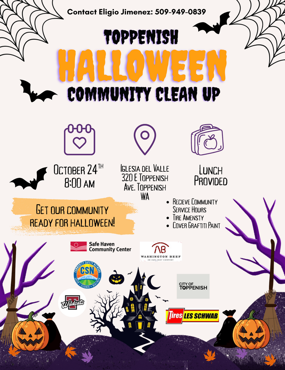 Save the date! Toppenish Community Cleanup Scheduled for 10/24/26!