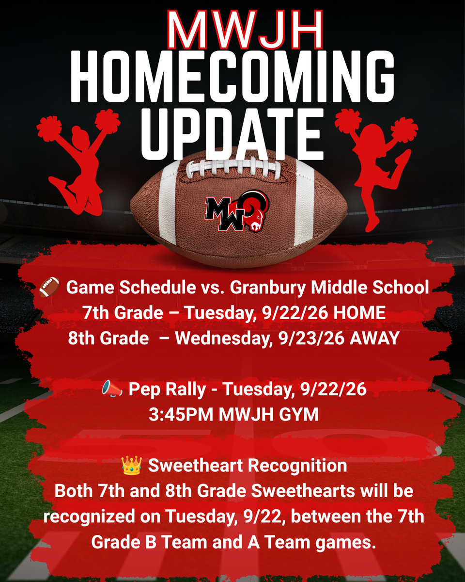 IMPORTANT MWJH HOMECOMING UPDATE