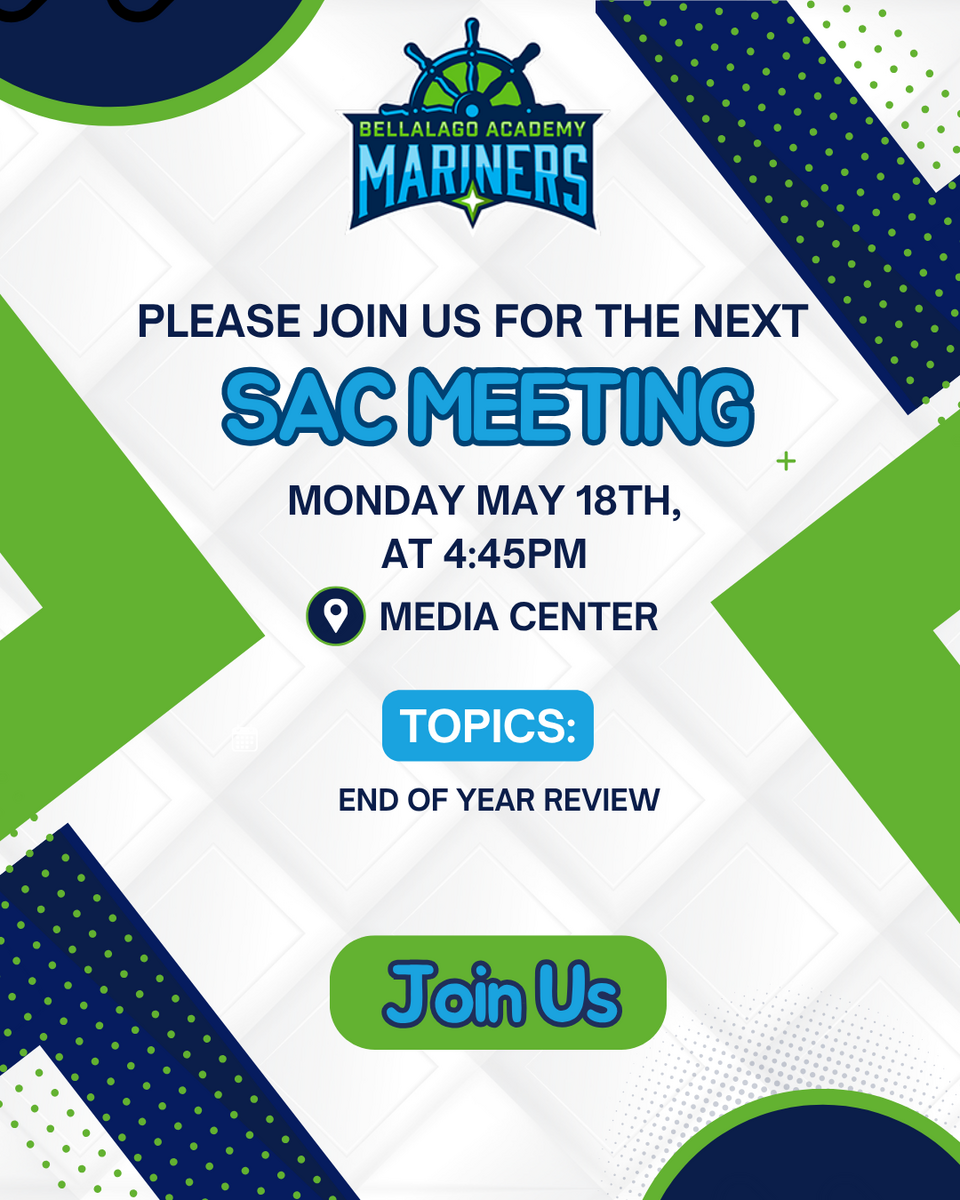 SAC Meeting 5/18 @ 4:45