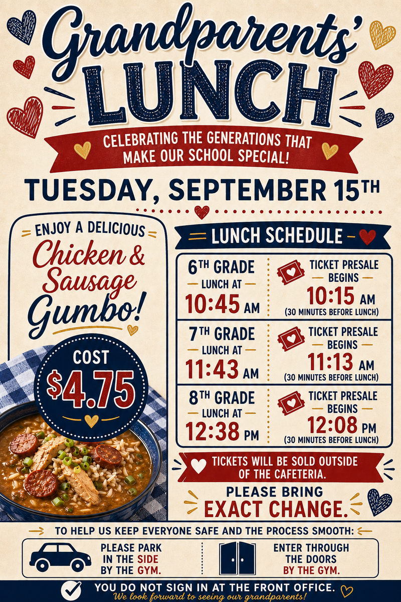 Grandparents’ Day Lunch 💙❤️