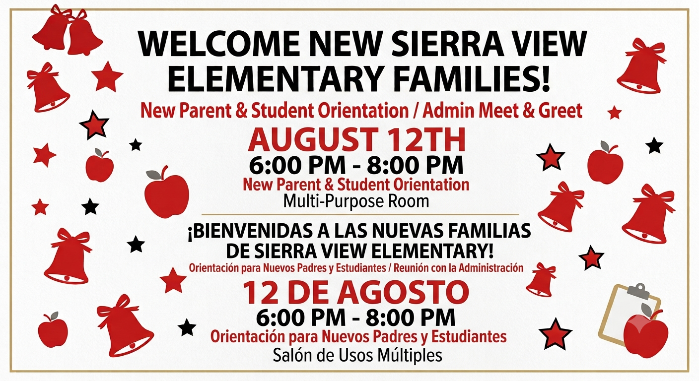 New Parent & Student Orientation/Admin Meet & Greet