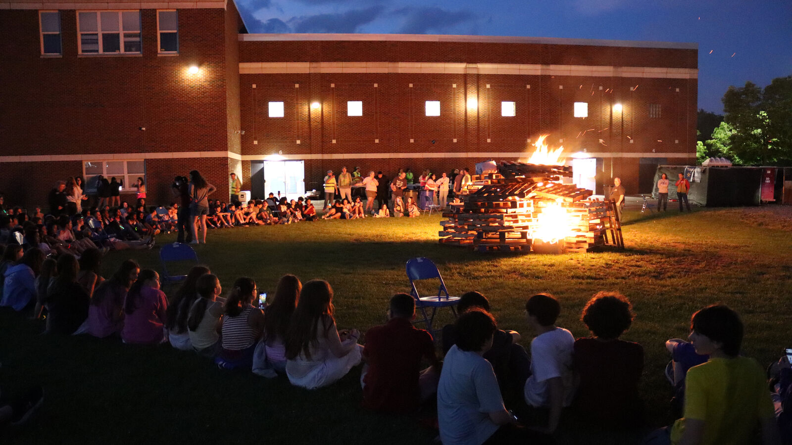 Eighth Graders Wrap Up Year with Bonfire