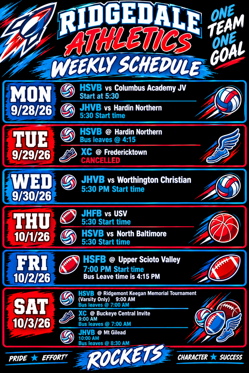 Weekly athletics