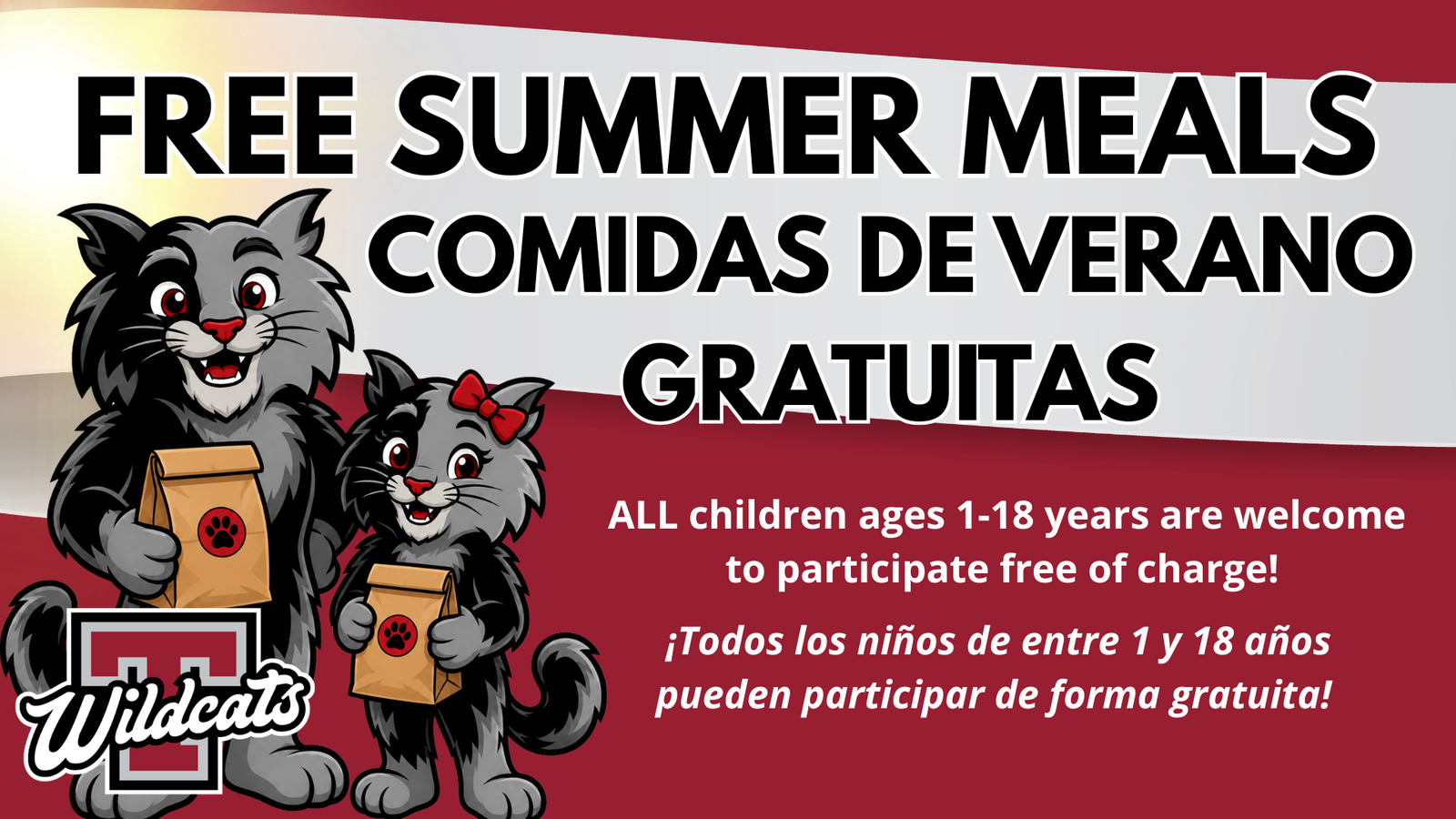 Free Summer Meals for Children Ages 1-18