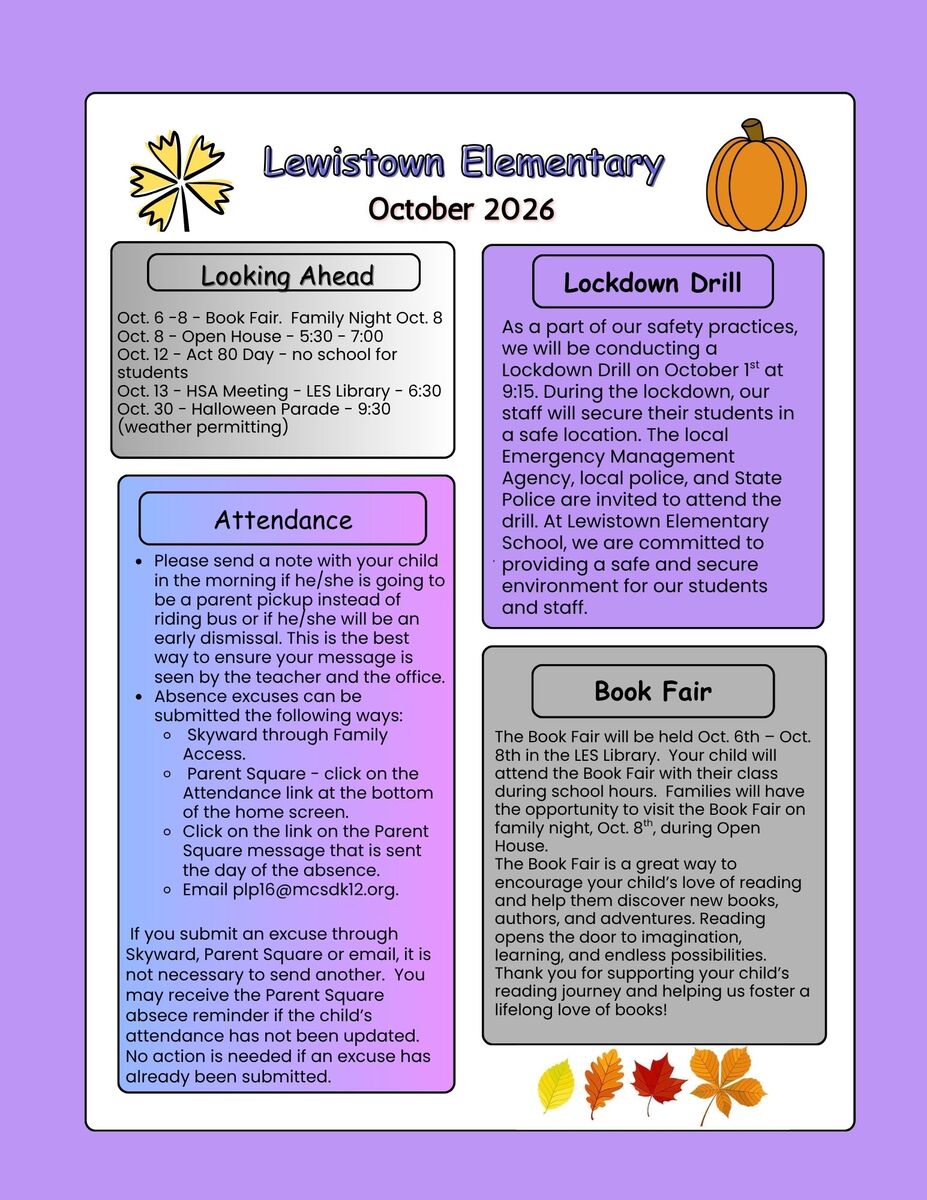 October Newsletter