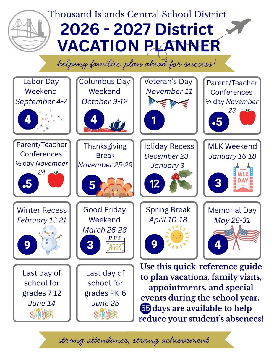 2026/2027 District Vacation Planner