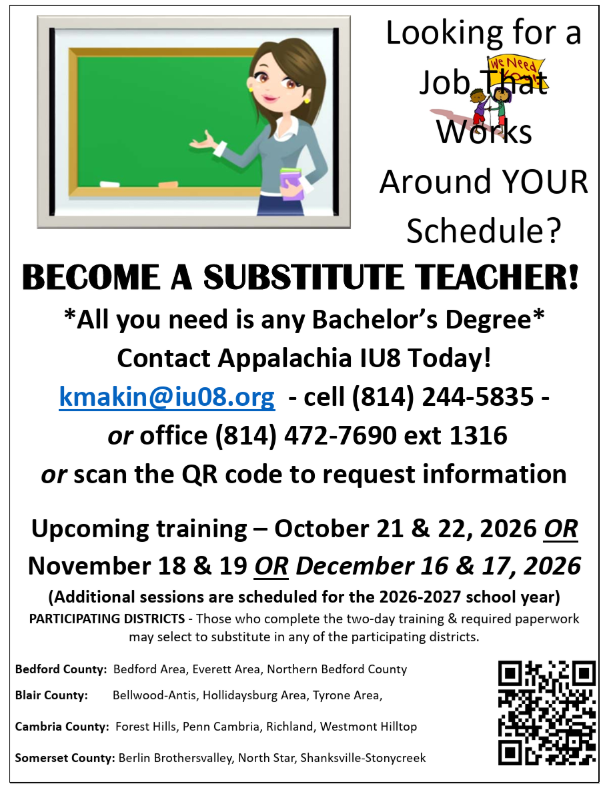 Substitutes Teachers Needed