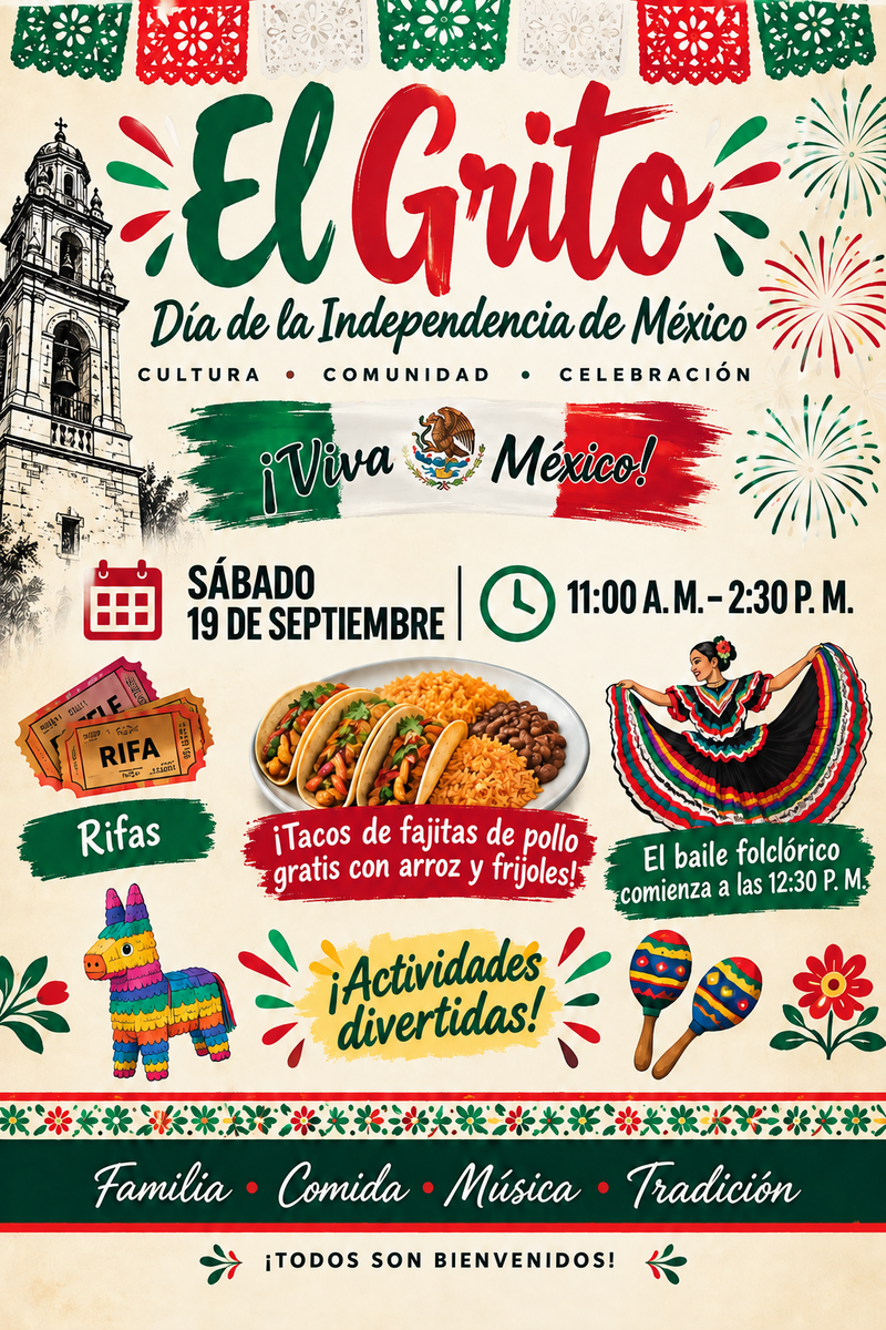You're Invited! El Grito Community Event | Saturday, September 19th @THS!