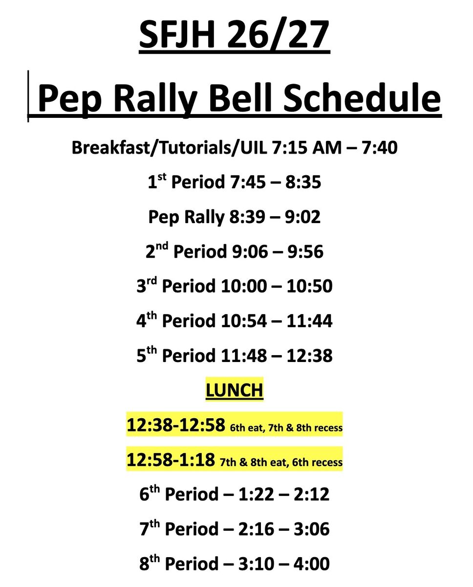 Pep Rally Tomorrow: Outer Space