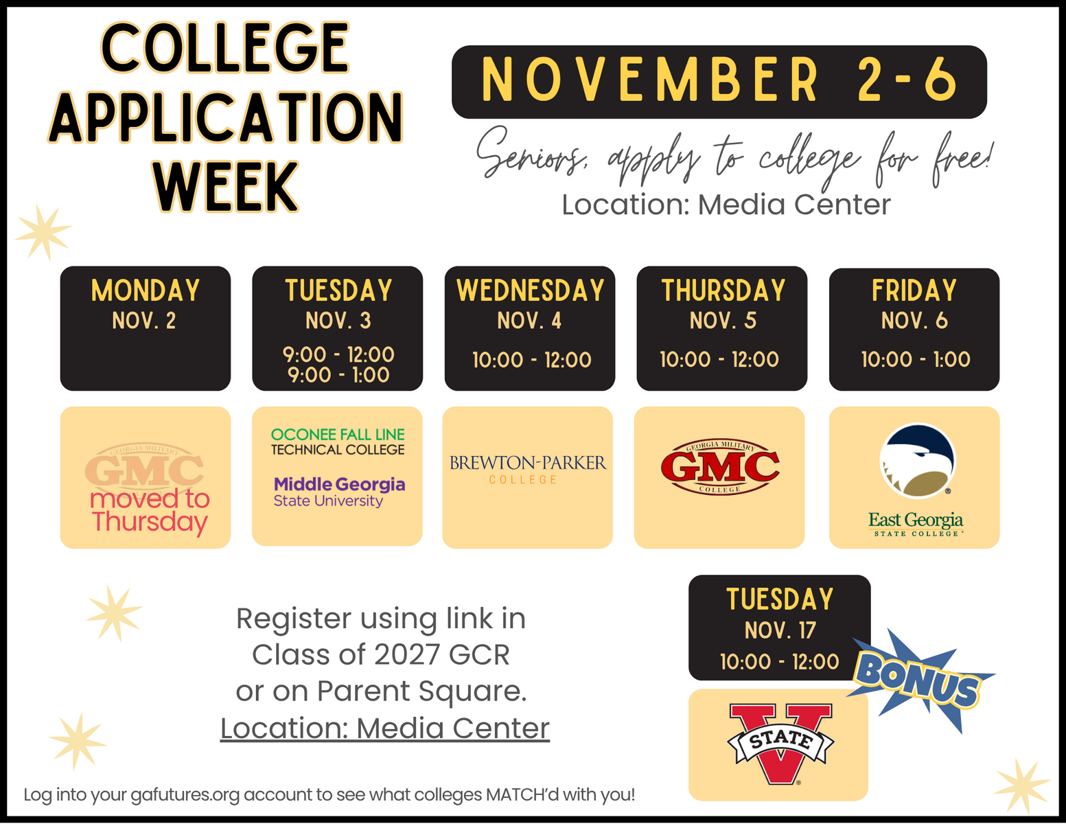 College App Week - Nov. 2-6