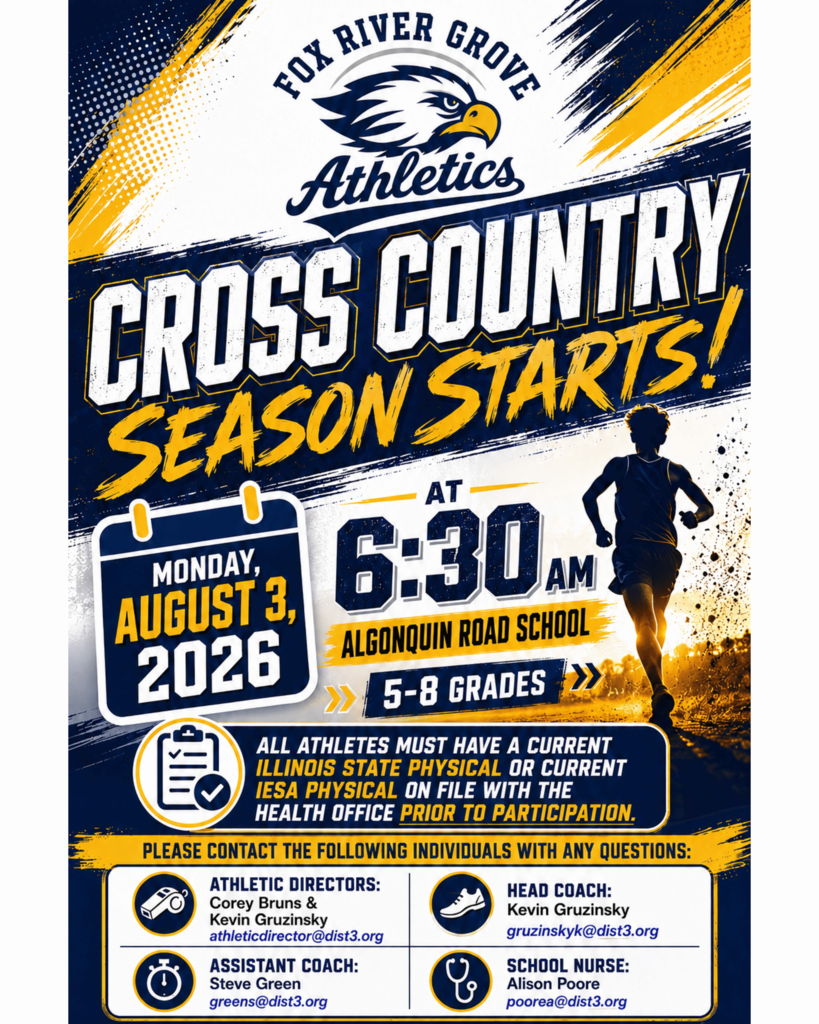 Cross Country Starts 8/3