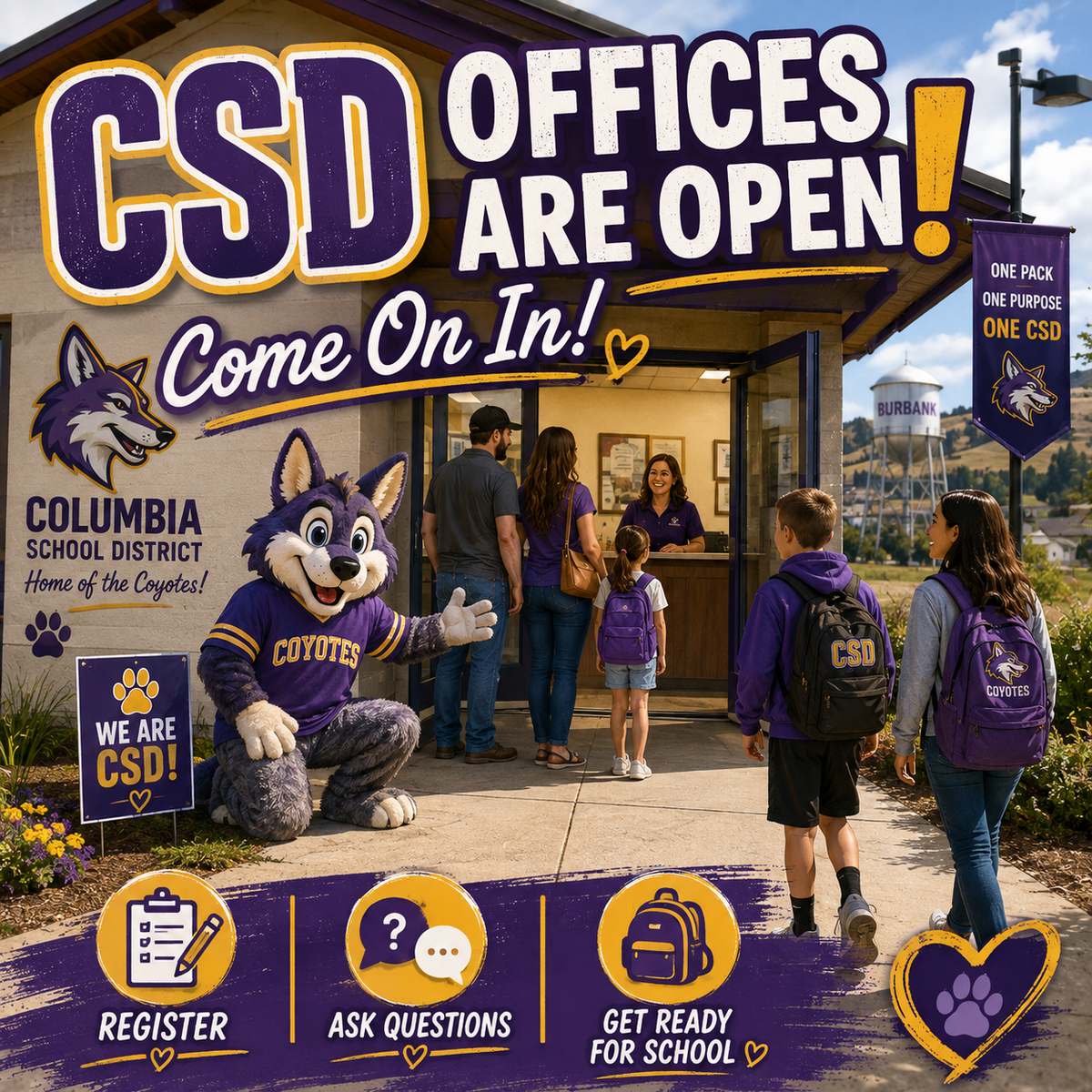 CSD Offices Are Open