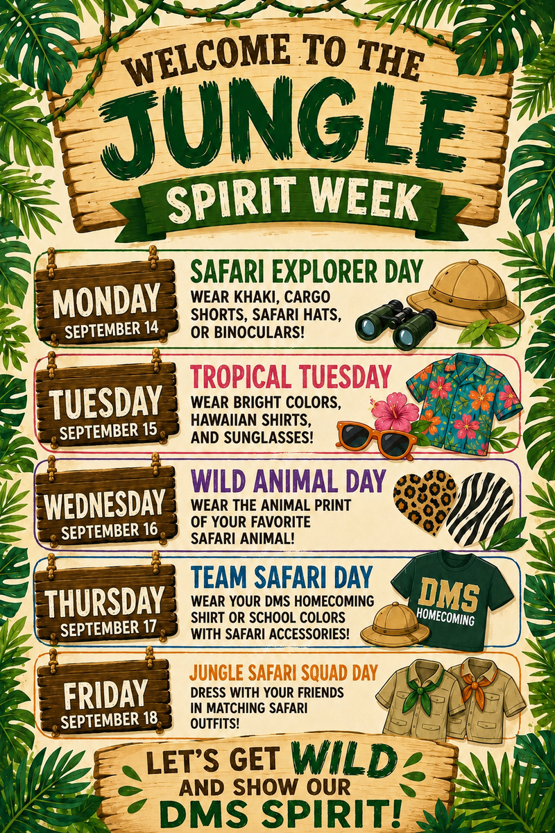 Homecoming Week Dress Up Days 🦓🐆