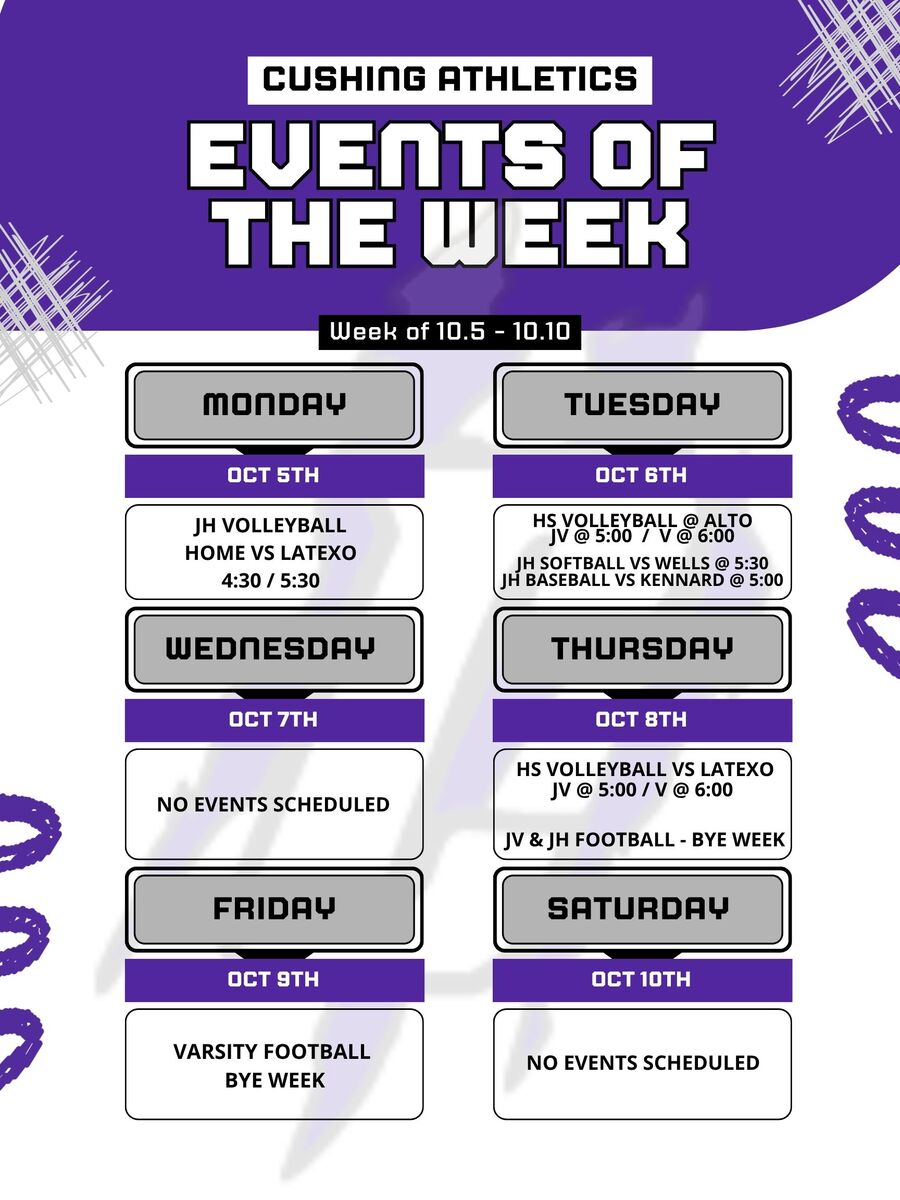 Events of the Week 10.5 - 10.10