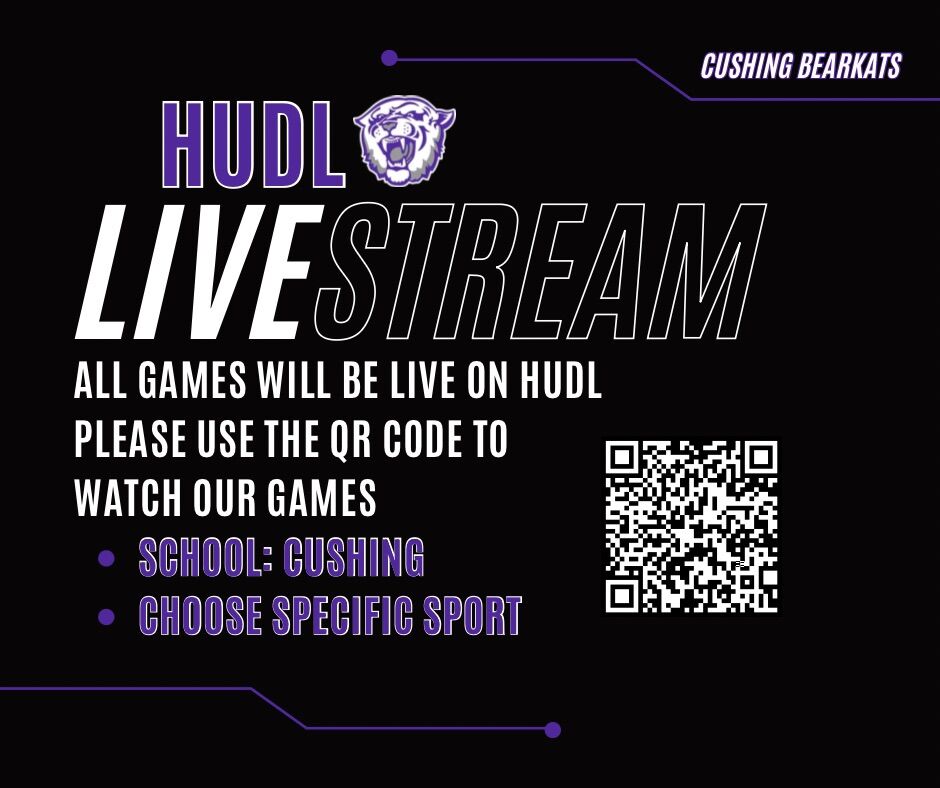 Hudl Link for live Cushing Games