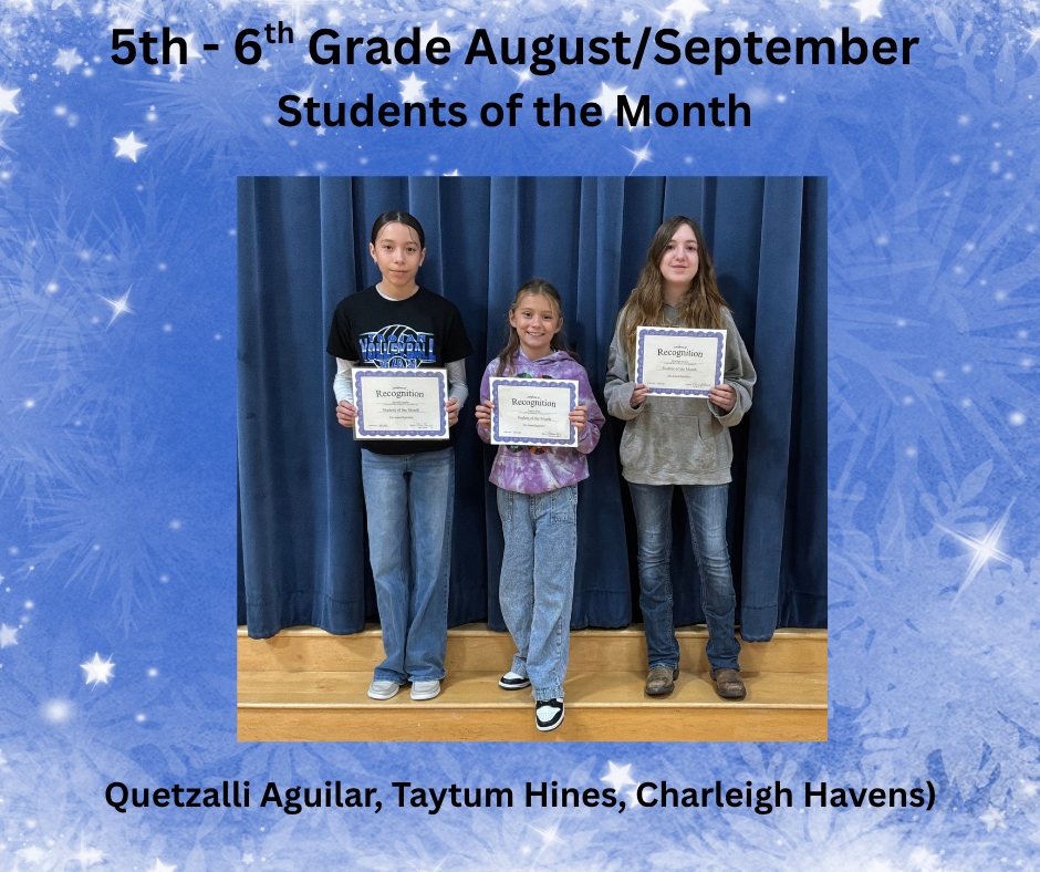 5th/6th Grade August & Sept. Celebration Assembly Awards