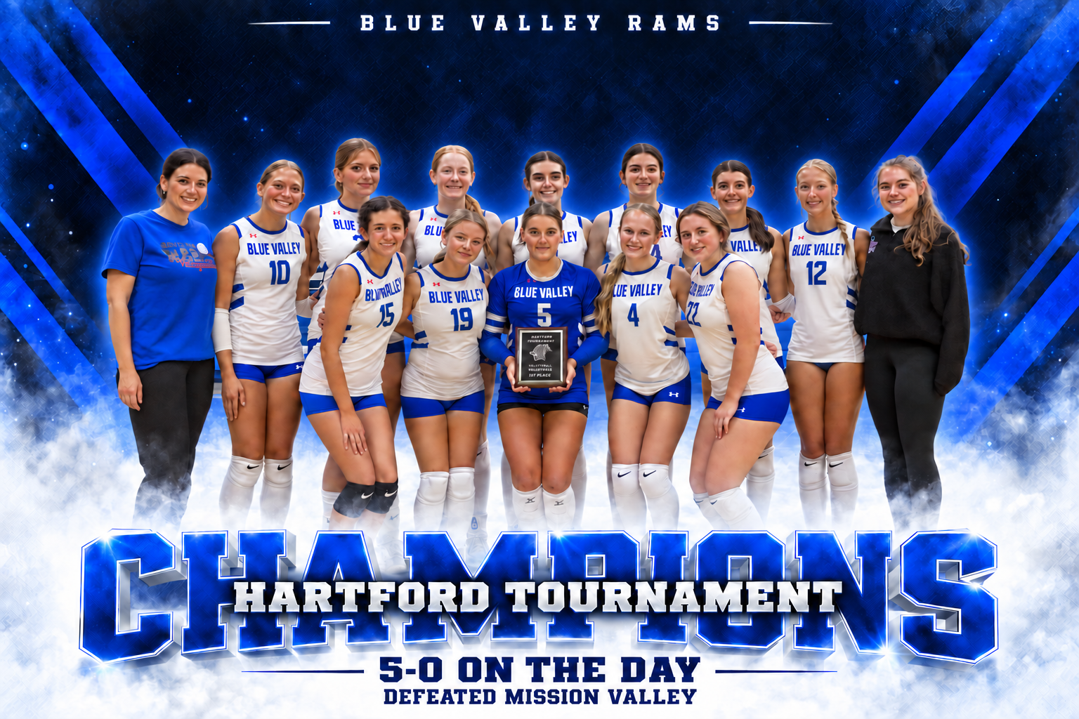Lady RAMS HS Volleyball Tournament Champions 