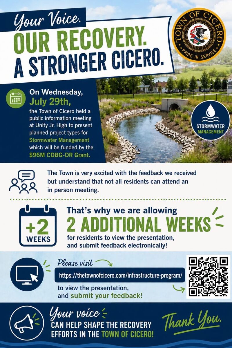 HELP CICERO SHAPE STORMWATER RECOVERY MANAGEMENT EFFORTS! 📢 📋