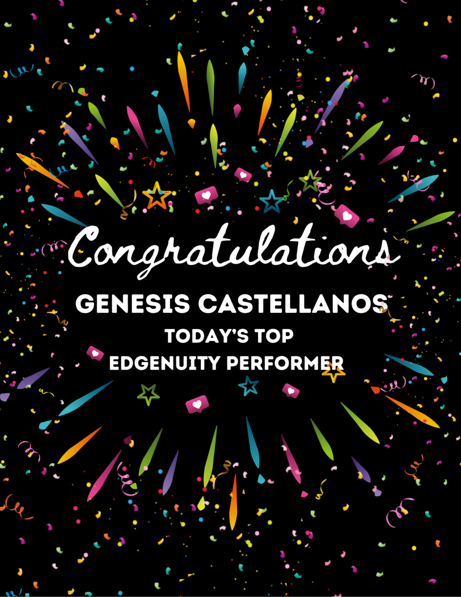 Top Edgenuity Student of the Day!