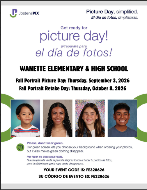Picture Day is September 3rd!!!