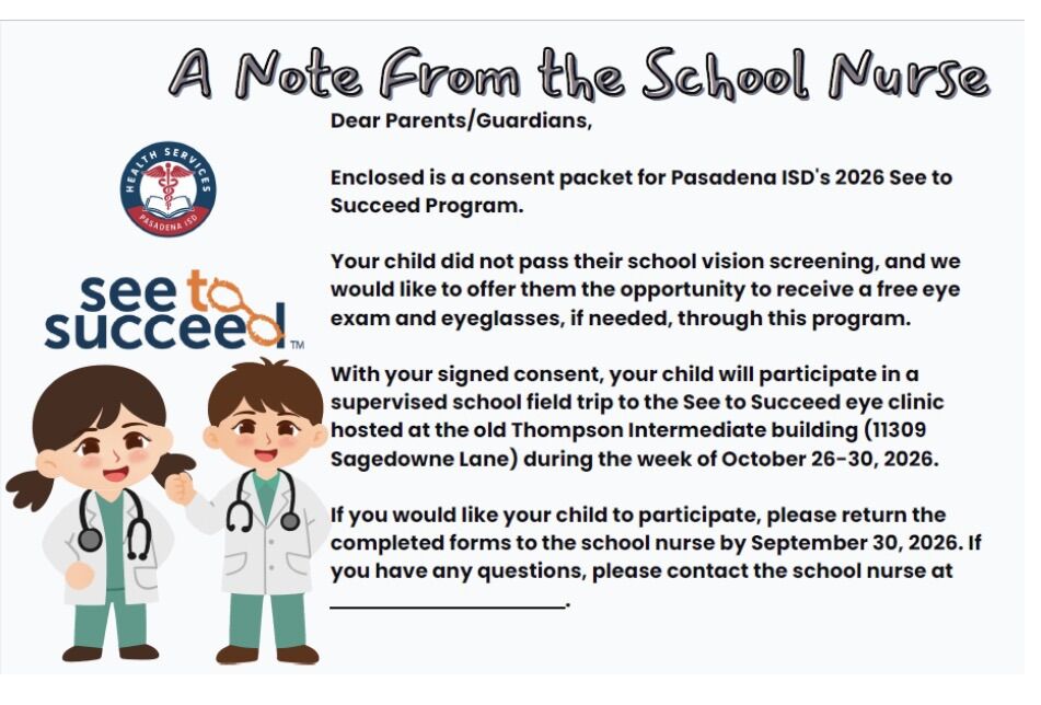 Note from the Nurse/Nota de la Enfermera