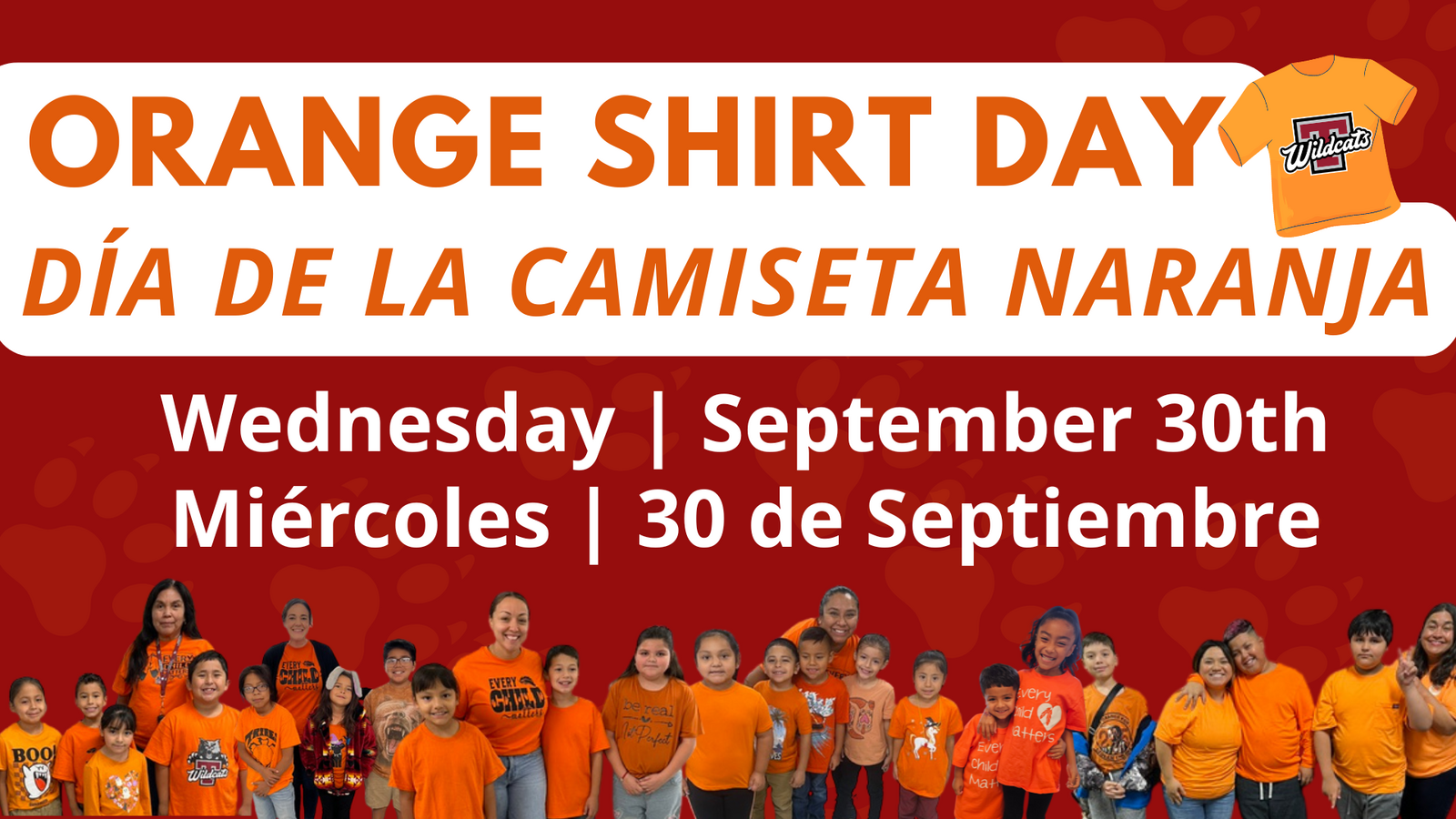 Orange Shirt Day is Wednesday, September 30, 2026! ​