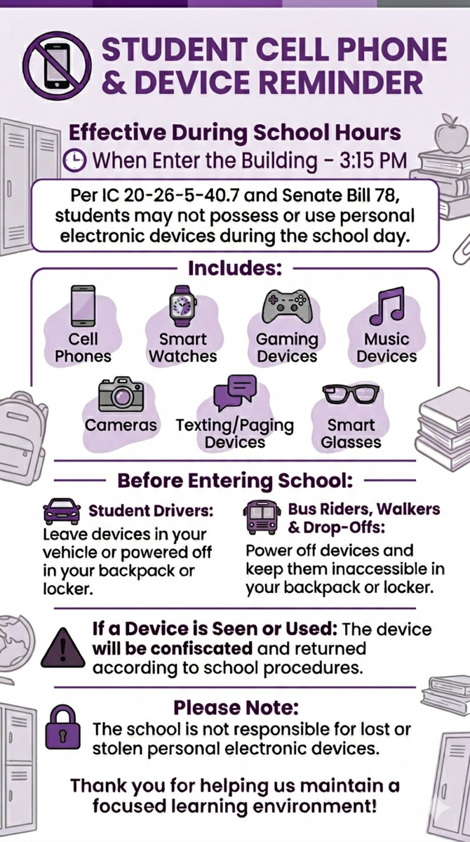 Student Cell Phone & Device Reminder