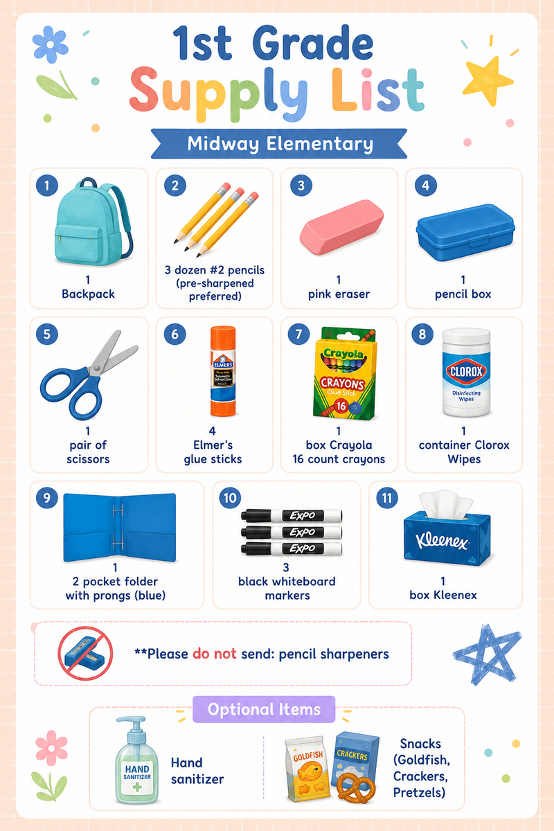 School Supply List by Grade