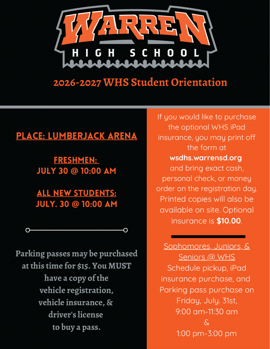 WHS:Updated schedule