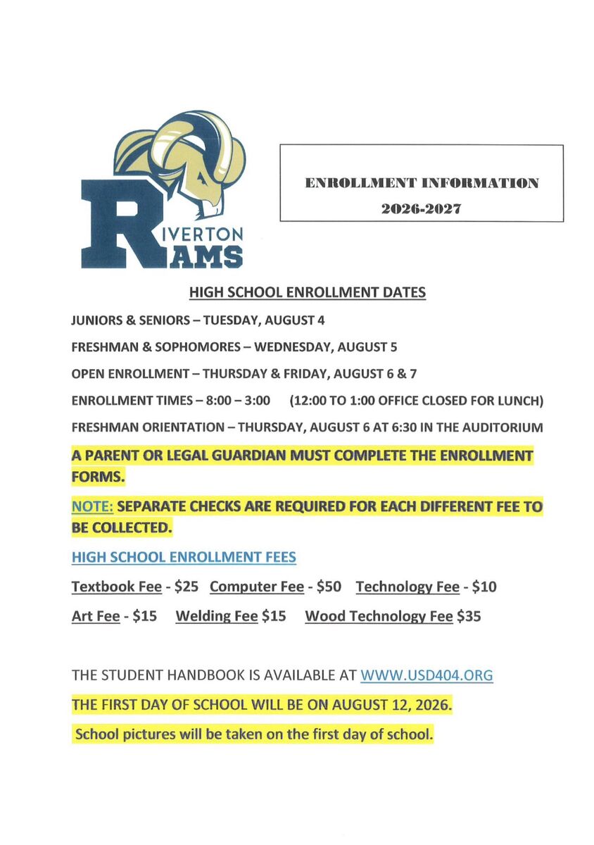 RHS Enrollment information